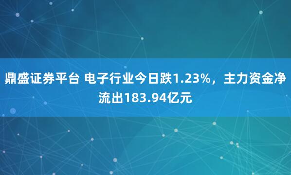 鼎盛证券平台 电子行业今日跌1.23%，主力资金净流出183.94亿元